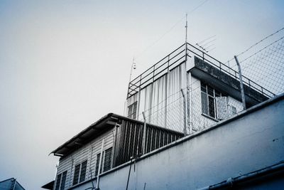 Low angle view of building against clear sky