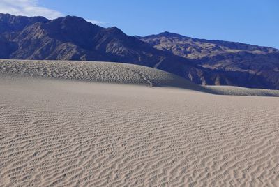 Scenic view of desert against clear sky