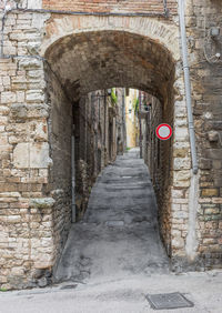 Archway of old building