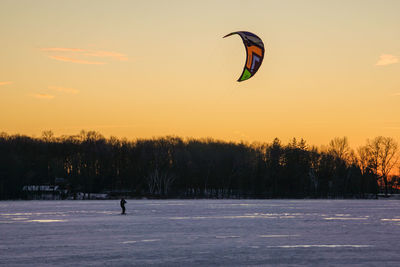 Hot air balloon in sky