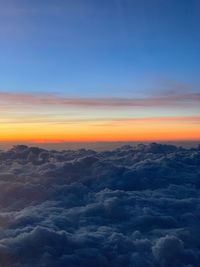 Scenic view of cloudscape against sky during sunset