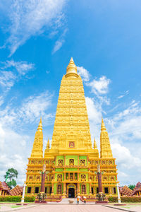 View of temple building against sky