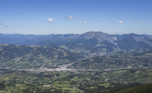 High angle view of landscape against sky