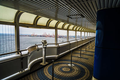 Low angle view of escalator