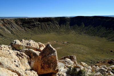 View of rock formations