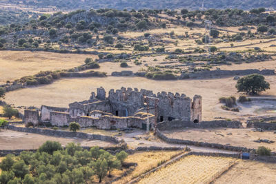 High angle view of castle