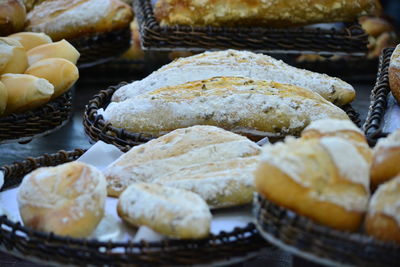 Close-up of bread for sale