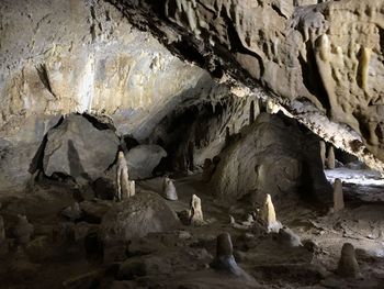 Rock formation in cave