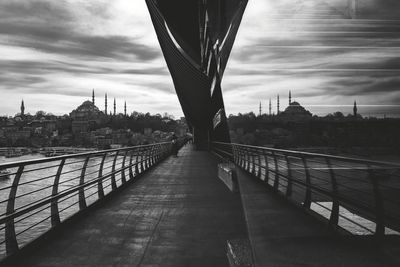 Low angle view of bridge against sky