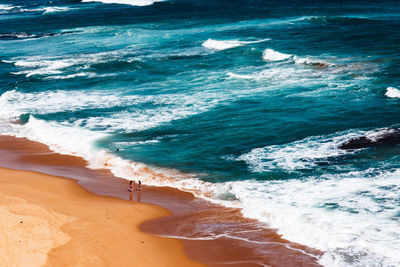 High angle view of beach