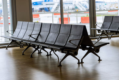 Empty chairs and table