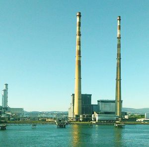 View of river against clear sky