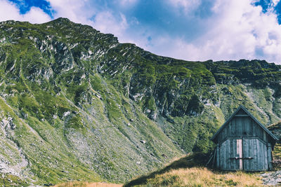 Scenic view of mountain against sky