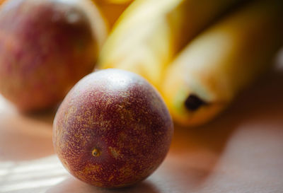 Close-up of fruits on table