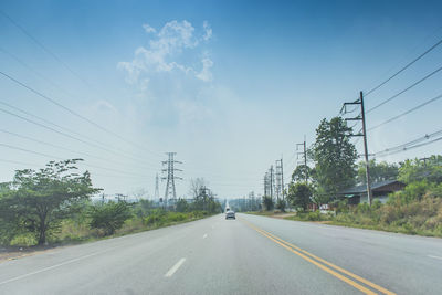 Road against sky