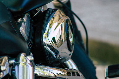 Close-up of motorcycle