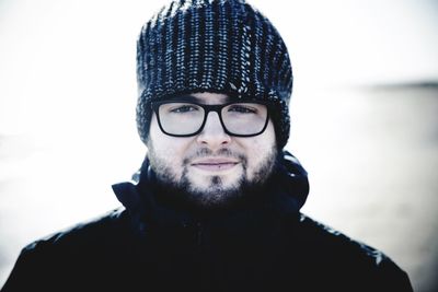 Portrait of young man wearing eyeglasses