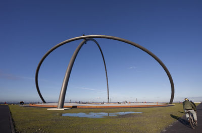 Built structure against clear blue sky