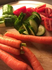 Extreme close up of vegetables