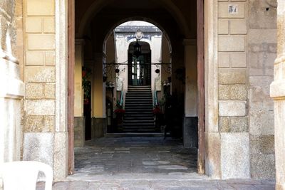 Entrance of historic building