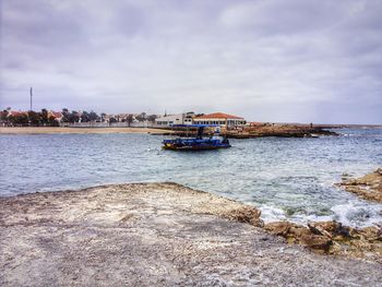 Boats in harbor