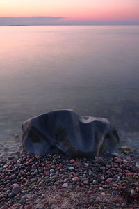 Scenic view of sea during sunset