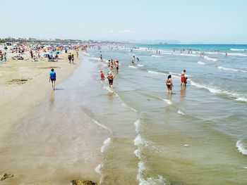 Tourists enjoying at beach