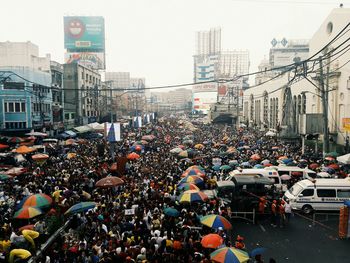 Crowd in city