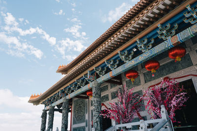Low angle view of traditional building