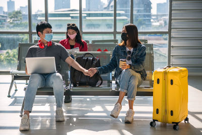 People sitting at airport