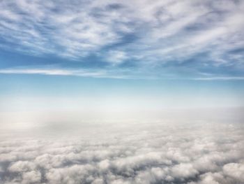 Aerial view of clouds in sky