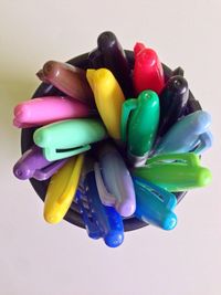 Close-up of colored objects