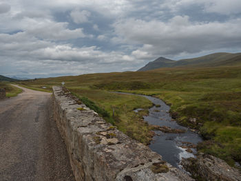 Road amidst landscape against sky