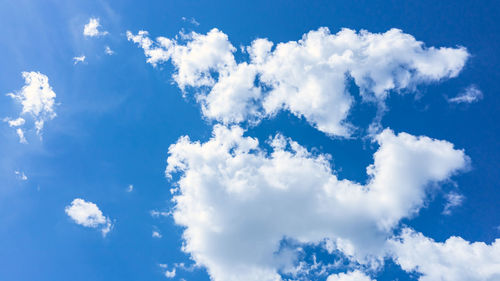 Low angle view of blue sky