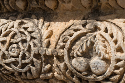 Close-up of cross sculpture