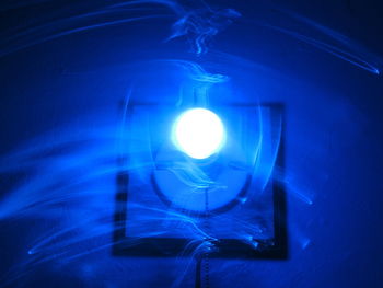 Close-up of illuminated blue light