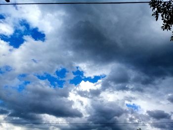 Low angle view of clouds in sky