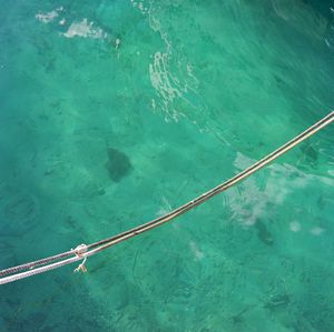 High angle view of swimming pool in sea