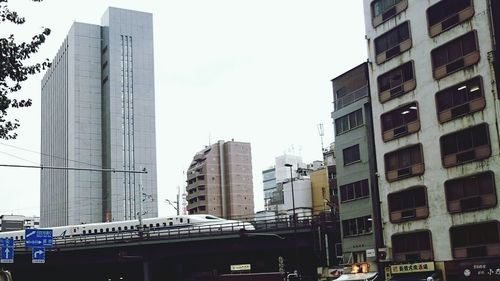 Low angle view of modern buildings