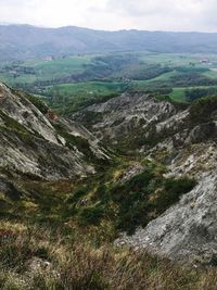 High angle view of landscape against sky