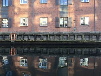 Reflection of building in canal