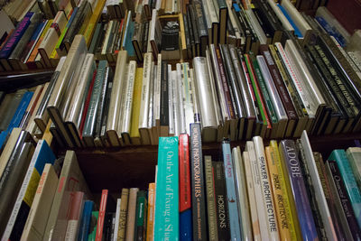 Full frame shot of books in library