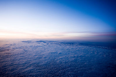 Scenic view of cloudscape against sky during sunset