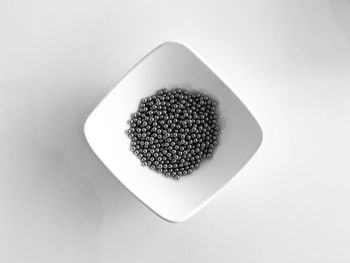 High angle view of bread in plate