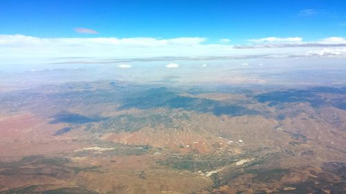 Aerial view of landscape against sky