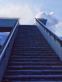 Low angle view of staircase against building