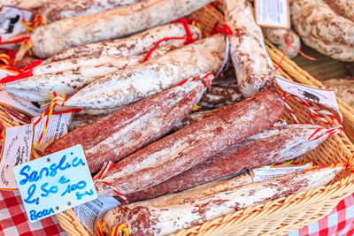 Close-up of fish for sale at market