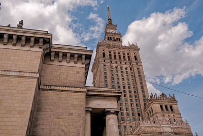 Low angle view of historic building against sky