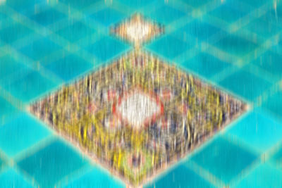 Digital composite image of heart shape in swimming pool