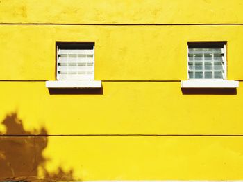 Close-up of yellow building